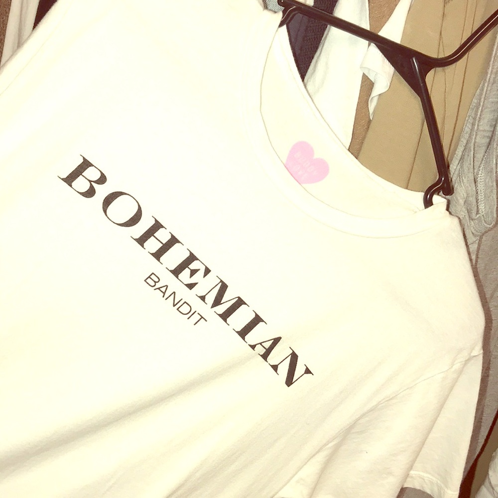 White bohemian bandit T-shirt size small